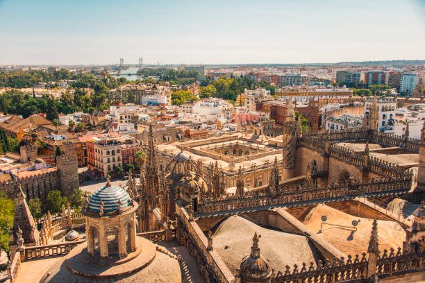 Seville's cathedral as seen from Giralda Tower.