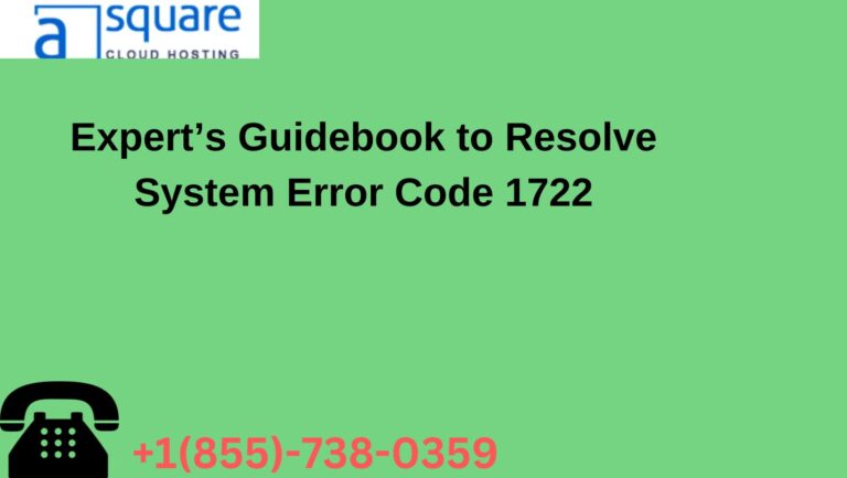 System Error Code 1722
