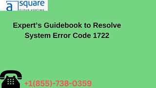 System Error Code 1722