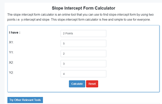 Slope Intercept