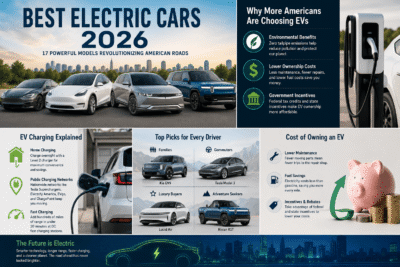 Best Electric Cars 2026 guide for U.S. consumers. Discover the top EVs, ranges, features, prices, charging options, and expert buying tips to choose the perfect electric vehicle.