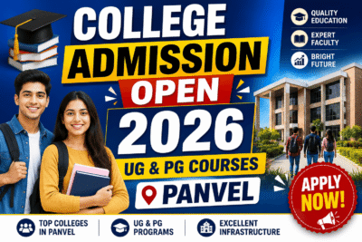 give me thambnel "College Admission Open in Panvel 2026 for UG & PG Courses"