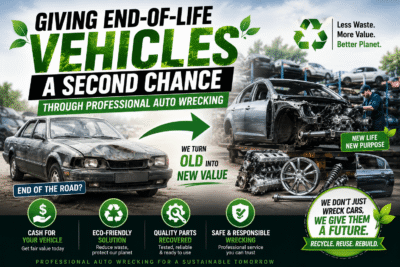 Giving End-of-Life Vehicles a Second Chance Through Professional Auto Wrecking